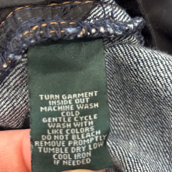 Lauren Ralph Lauren-LRL-Women's Dark Wash Slight Bootcut Blue Jeans Size 10‎ - Picture 8 of 8